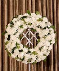 White Carnation Wreath